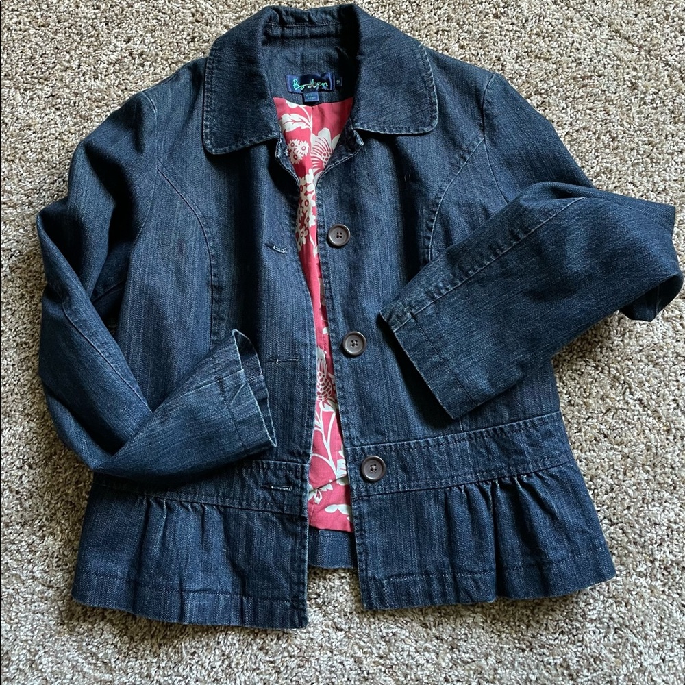 Ruffled Jean Jacket